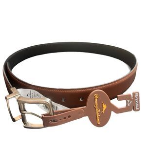 Tommy Bahama Belt Reversible Leather Brown Black Mens Size M 34-36